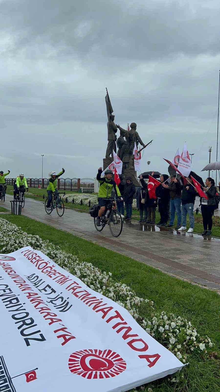 &Uuml;NİPERSEN&rsquo;den Samsun&rsquo;dan Ankara&rsquo;ya bisikletli eylem
