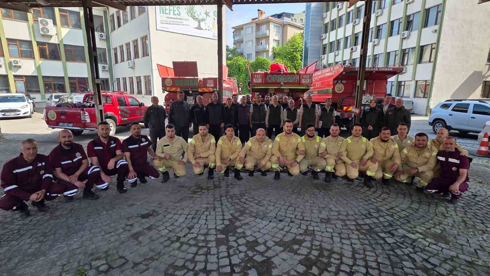 Zonguldak&rsquo;ta orman yangınına karşı işbaşı eğitimleri s&uuml;r&uuml;yor
