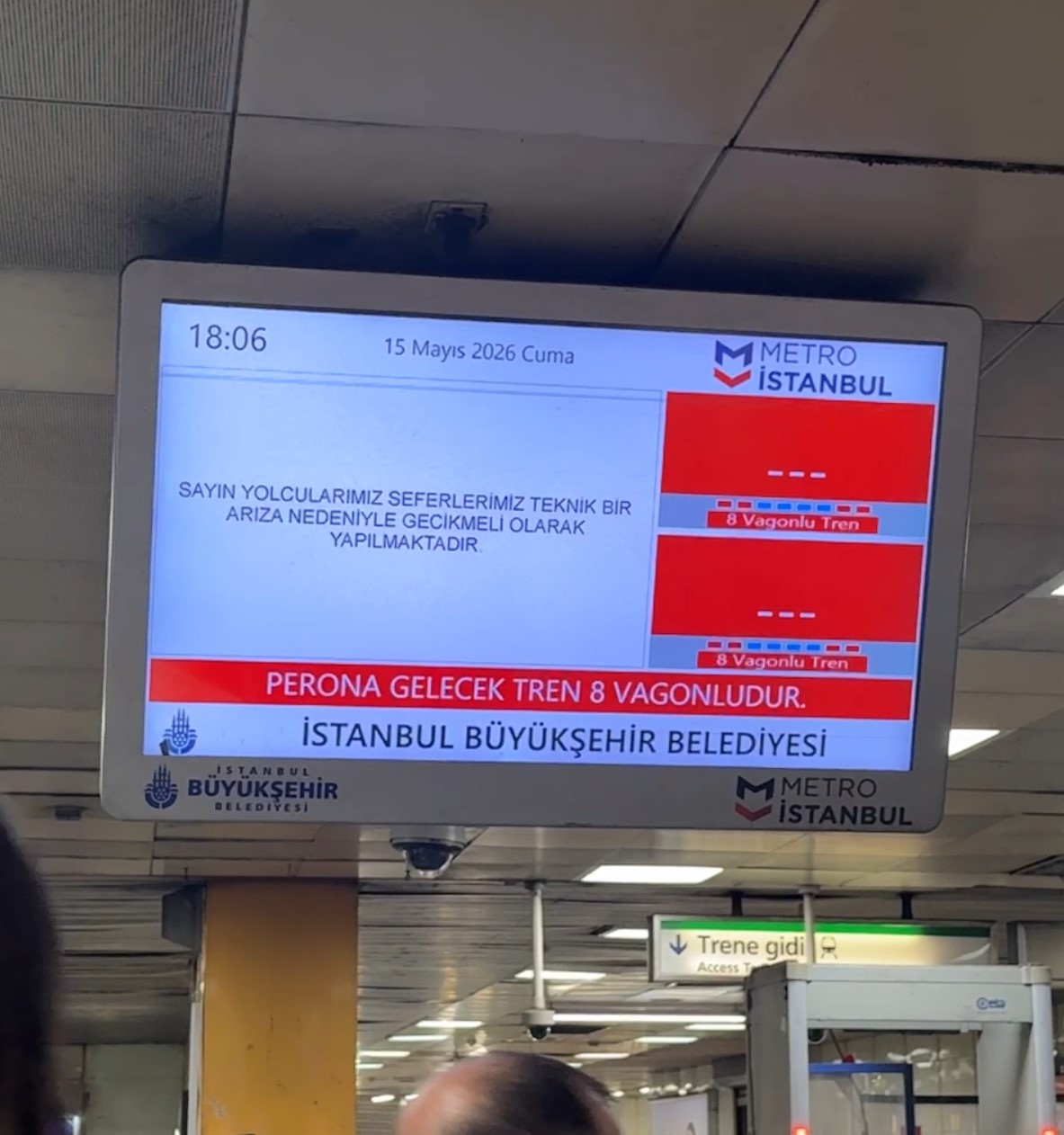 Yenikapı-Hacıosman ile Levent-Boğazi&ccedil;i &Uuml;niversitesi-Hisar&uuml;st&uuml; metrolarında arıza
