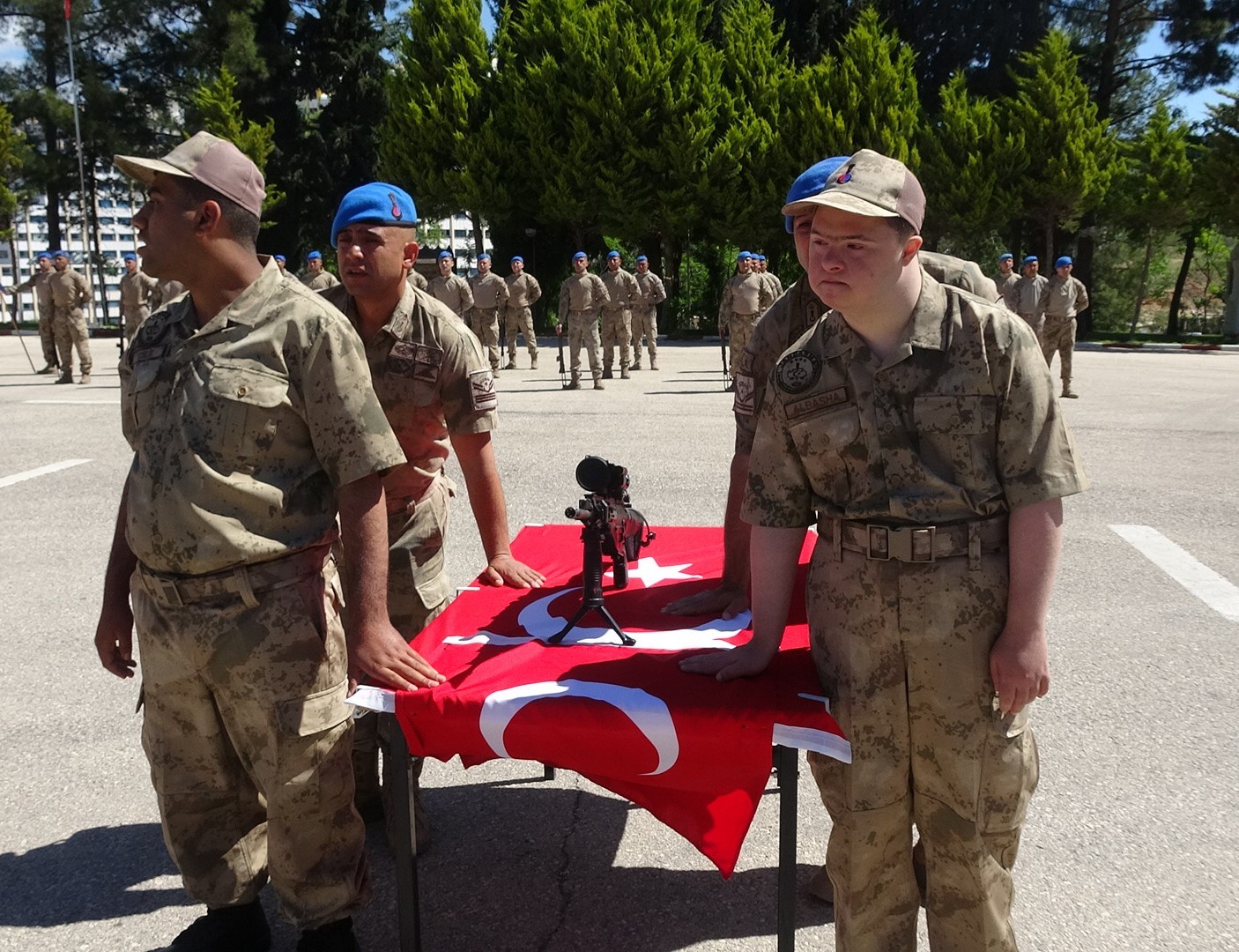 Kilis’te engelli gençler temsili askerlik yaptı