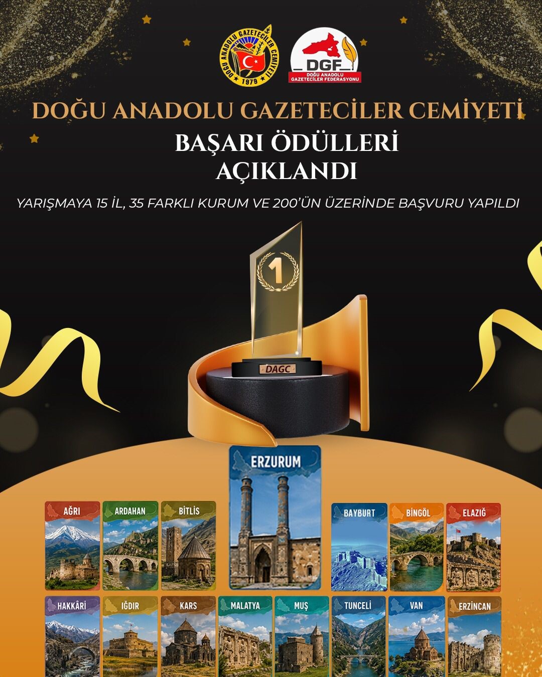 DAGC gazetecilik başarı &ouml;d&uuml;lleri a&ccedil;ıklandı
