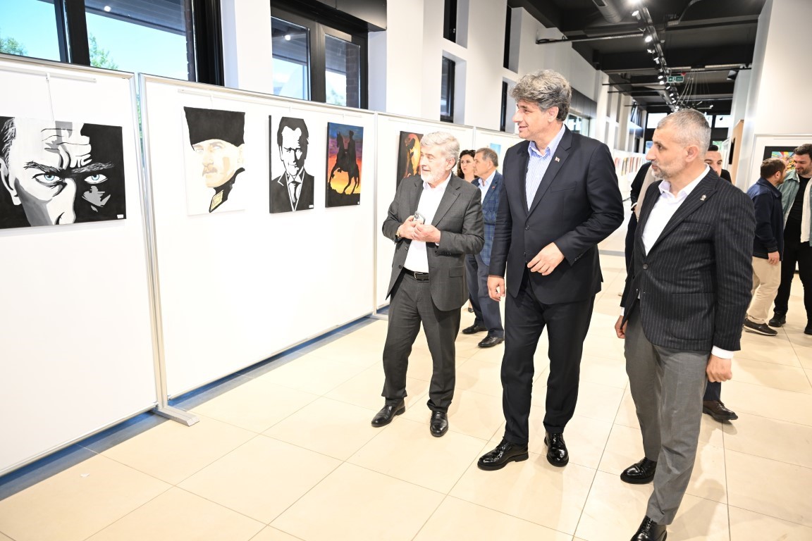 Kartepe&rsquo;de 19 Mayıs ruhu tuvallere yansıdı
