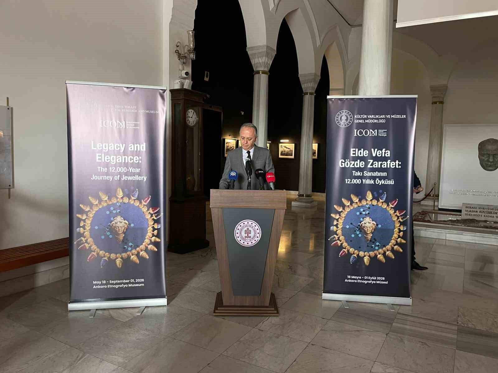 Ankara&rsquo;da "Elde Vefa G&ouml;zde Zarafet: Takı Sanatının 12 Bin Yıllık &Ouml;yk&uuml;s&uuml;" sergisi a&ccedil;ıldı
