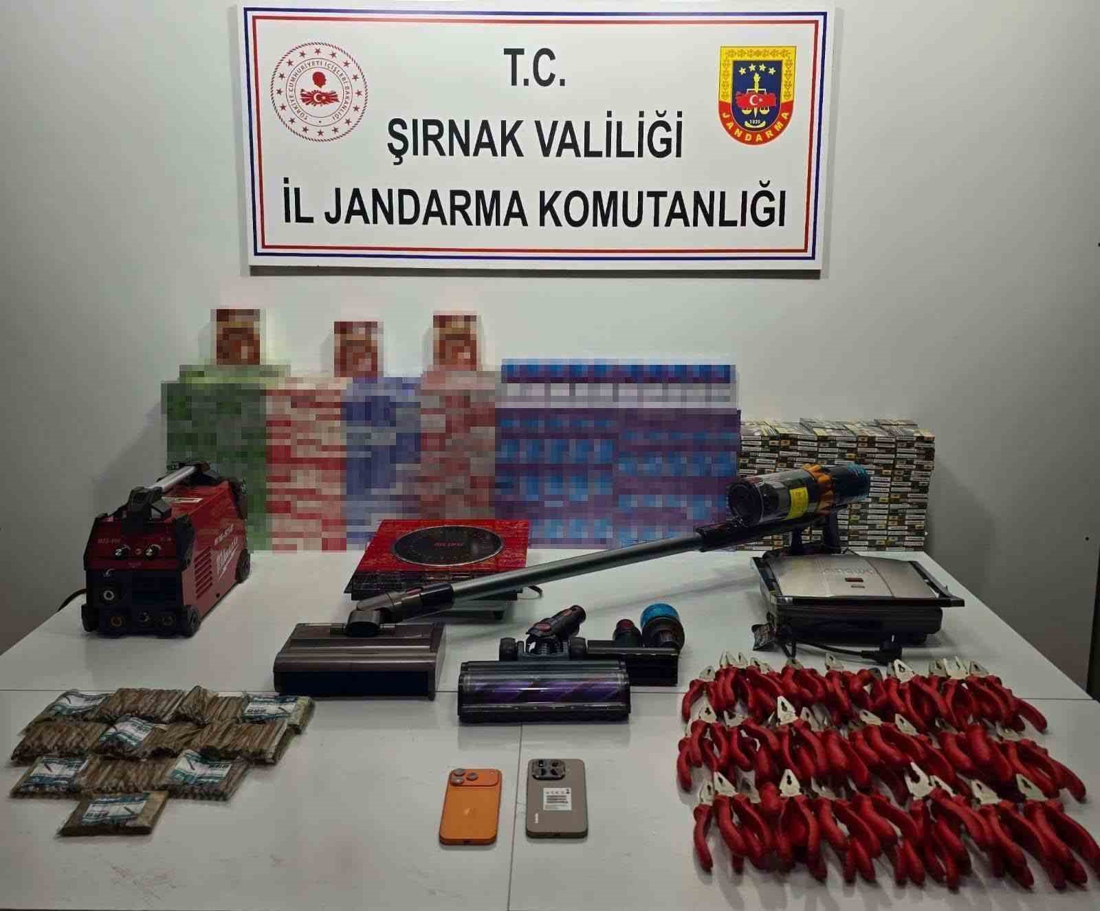 Şırnak’ta 23 milyon 812 bin lira değerinde kaçak malzemeler ele geçirildi
