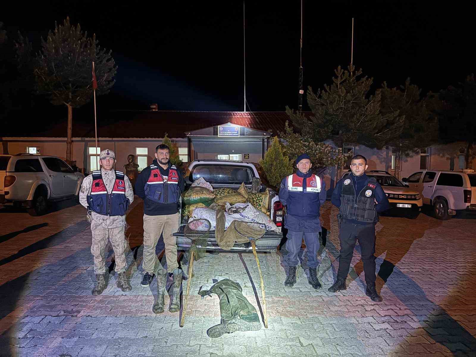 Muradiye’de 630 kilo inci kefali ele geçirildi