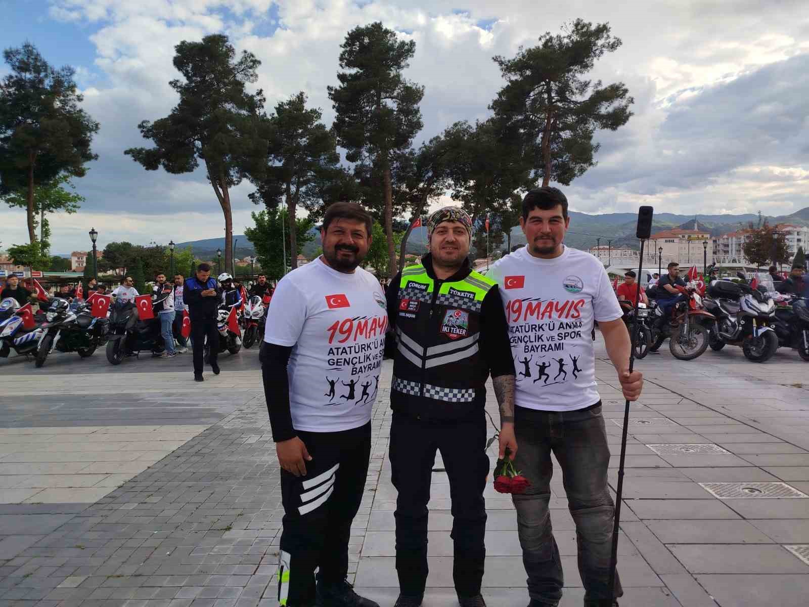 Osmancık&rsquo;ta motosikletlilerden 19 Mayıs konvoyu
