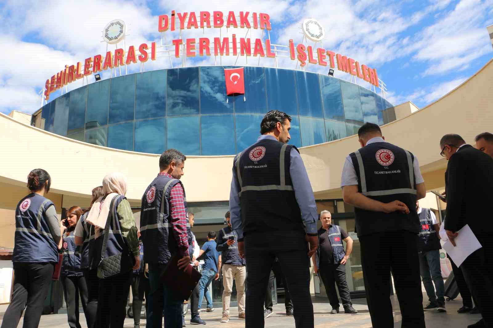Diyarbakır Şehirler Arası Otobüs Terminalinde bayram öncesi fiyat denetimi