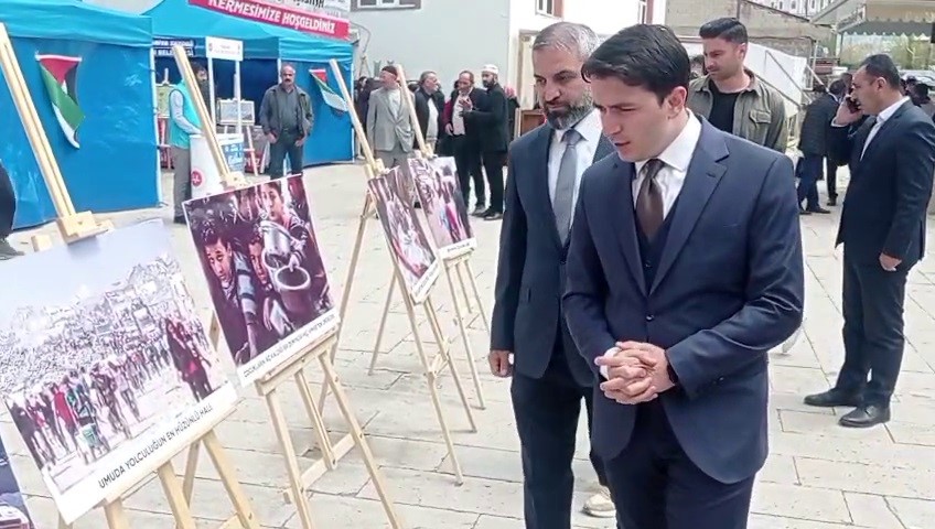 Tekman&rsquo;da Gazze i&ccedil;in hayır &ccedil;arşısı kurdular
