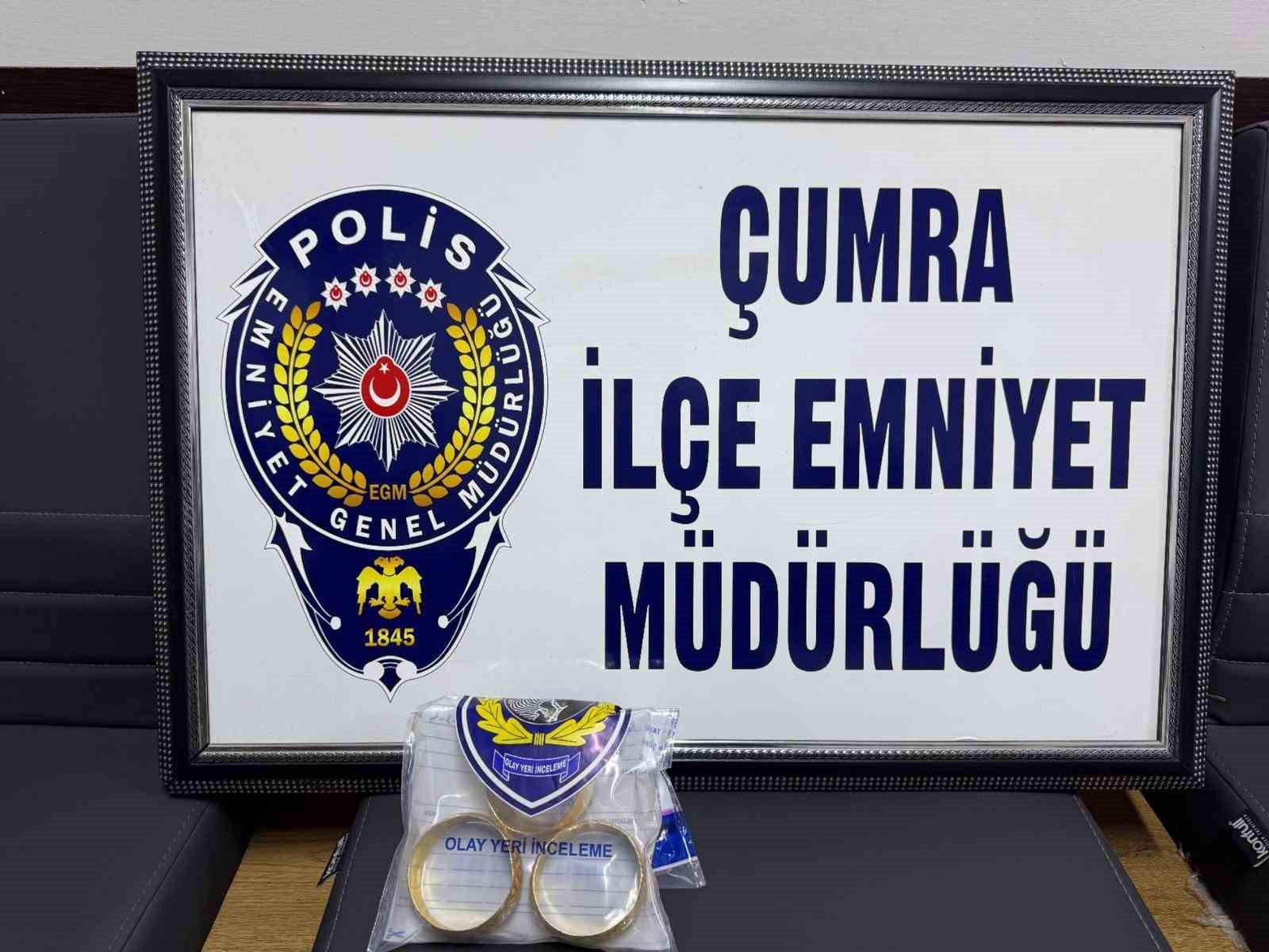 Çumra’da altın ve bağış kutusu hırsızı tutuklandı