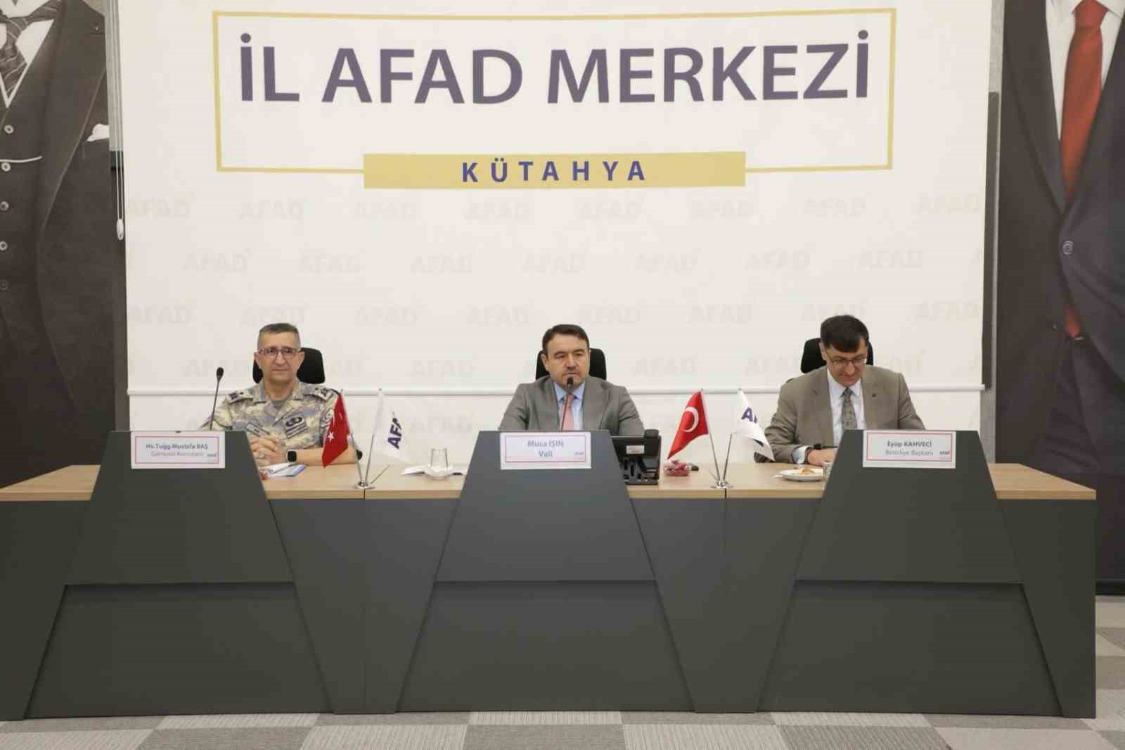 Kütahya’da afet hazırlıkları masaya yatırıldı