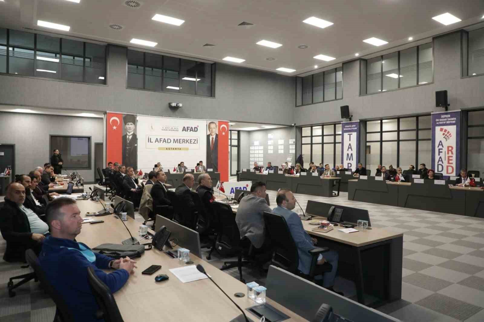 Kütahya’da afet hazırlıkları masaya yatırıldı