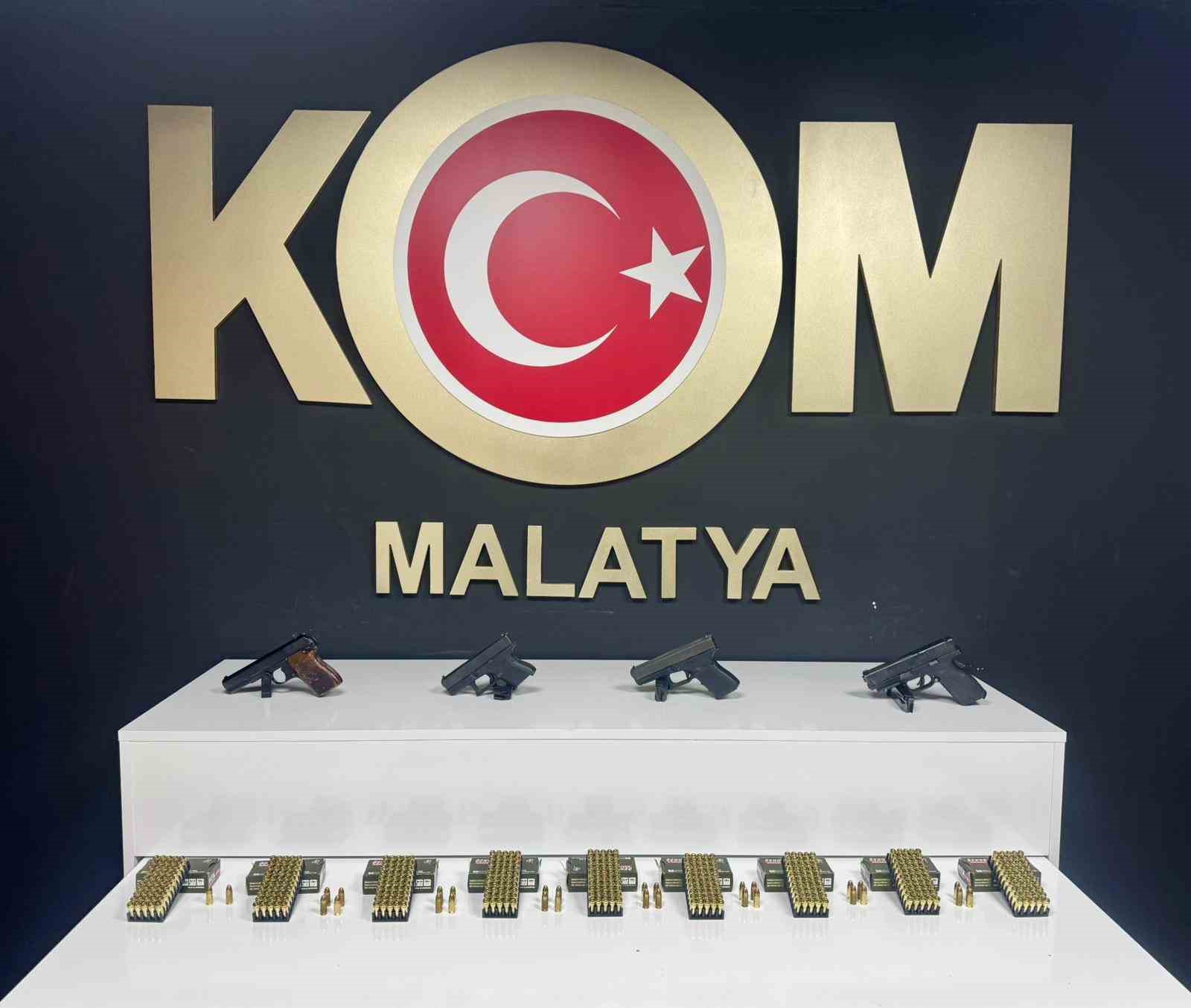 Malatya’da uyuşturucu ve silah operasyonu