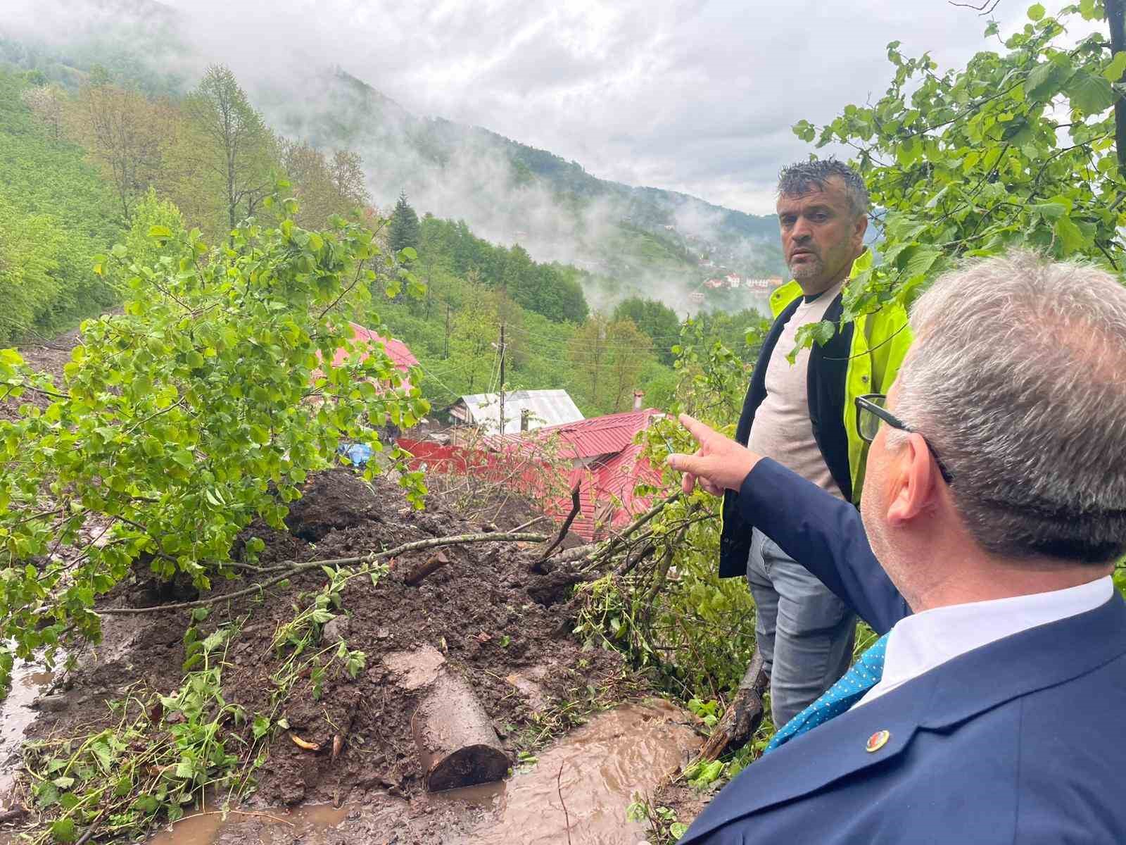 Ordu’da sel ve heyelan