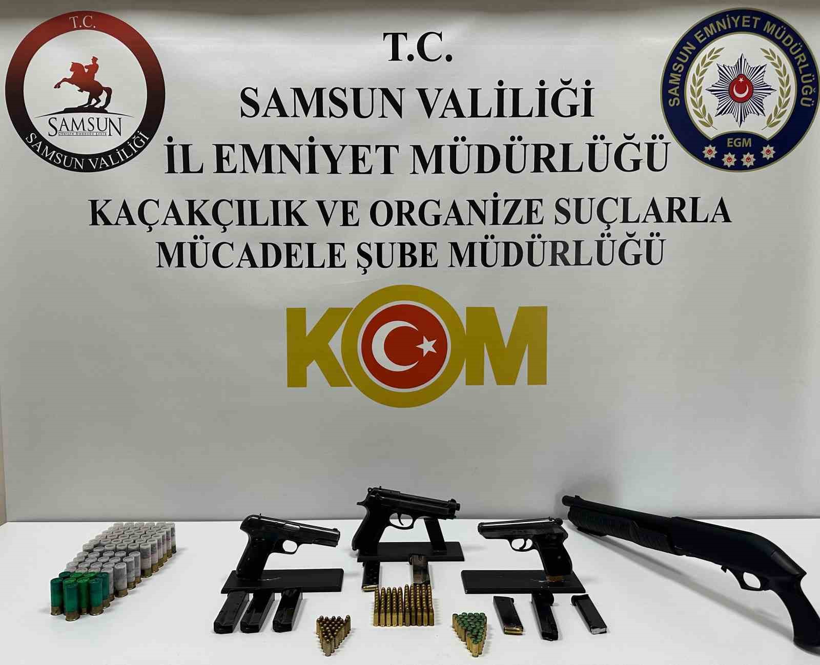 Samsun’da ruhsatsız silah operasyonu