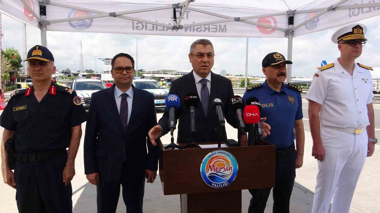 Mersin’de bayramda günlük 700 araç, 11 dron ve 3 bin 507 personel görev yapacak