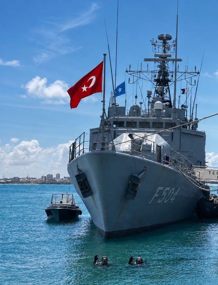 MSB: "Somali Deniz G&ouml;rev Grubu unsurları, sondaj gemilerine refakat ve karakol desteğine devam ediyor"
