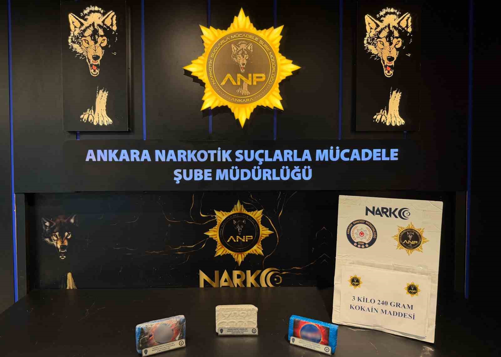 Ankara’da uyuşturucu operasyonu: 3 kilo 240 gram kokain ele geçirildi