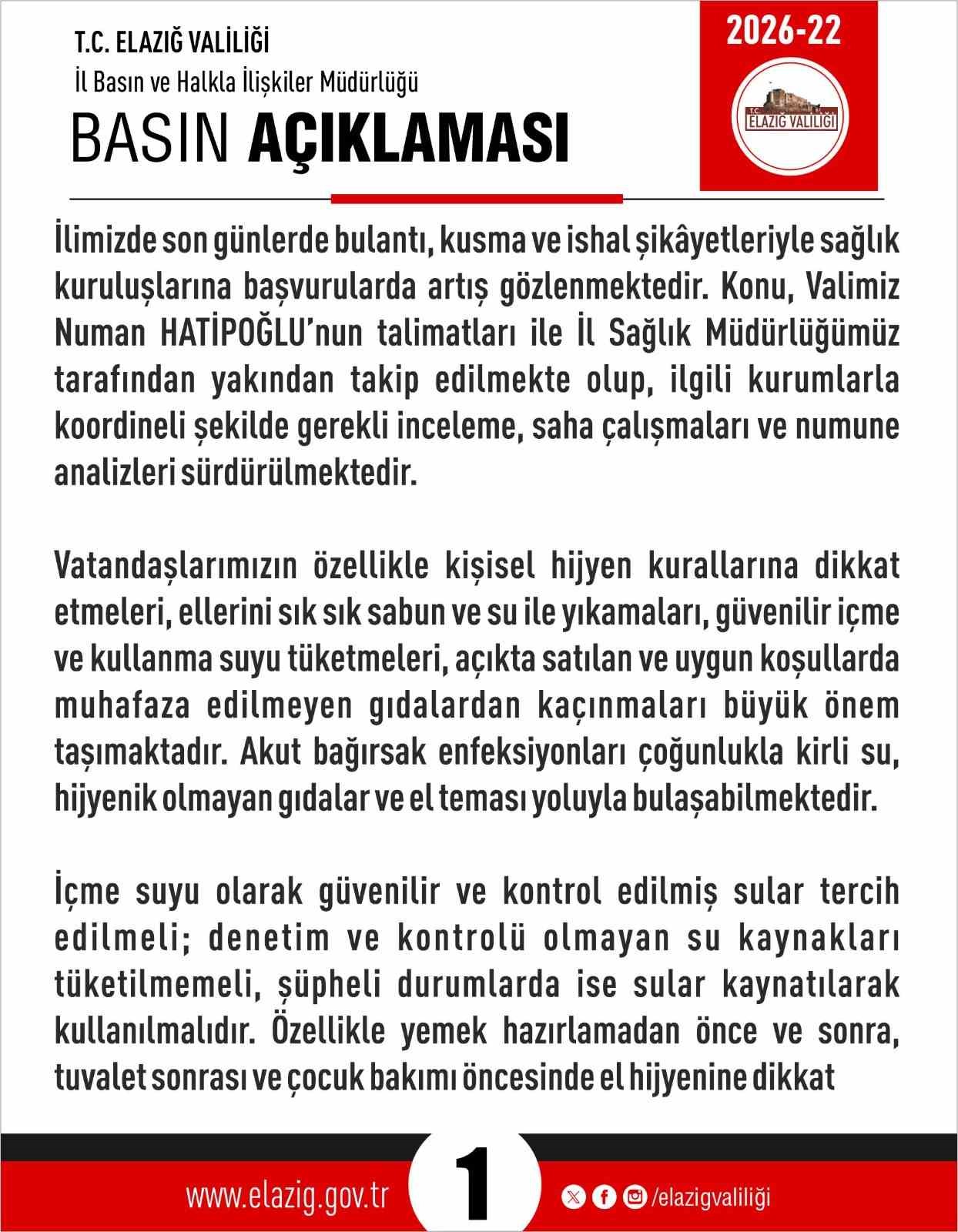 Elazığ&rsquo;da salgın alarmı: Valilik a&ccedil;ıkladı, uzman doktor uyardı
