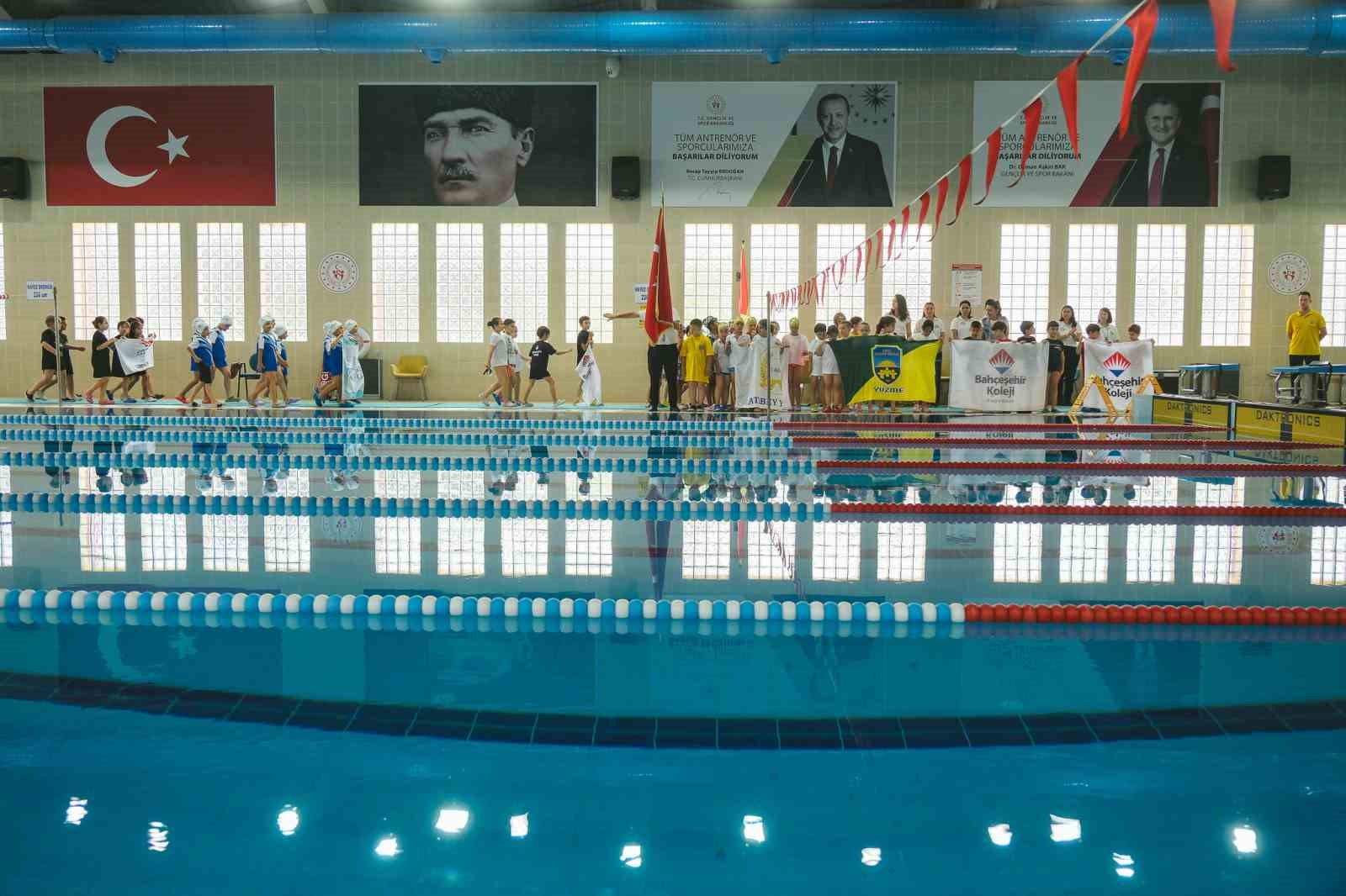 Aydın&rsquo;da Okul Sporları Minikler Y&uuml;zme İl Birinciliği başladı
