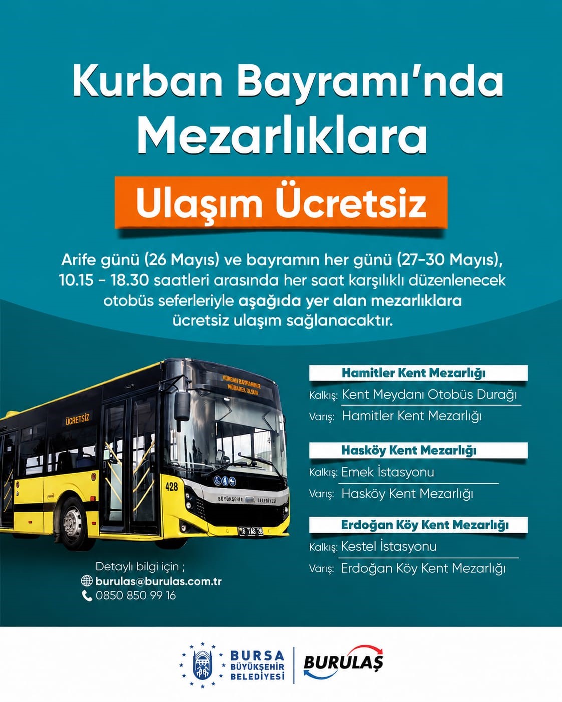 Bursa Büyükşehir, Kurban Bayramı’na hazır