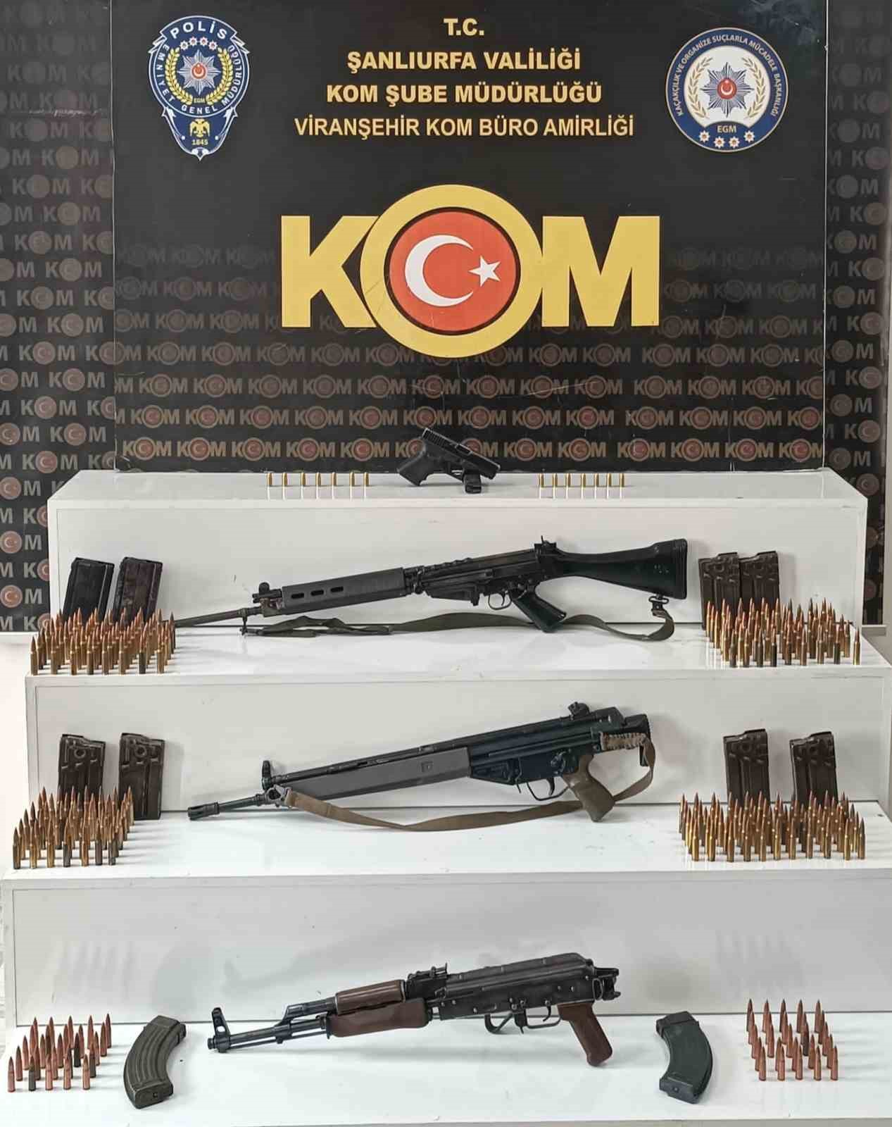 Şanlıurfa’da ruhsatsız uzun namlulu silahlar ele geçirildi