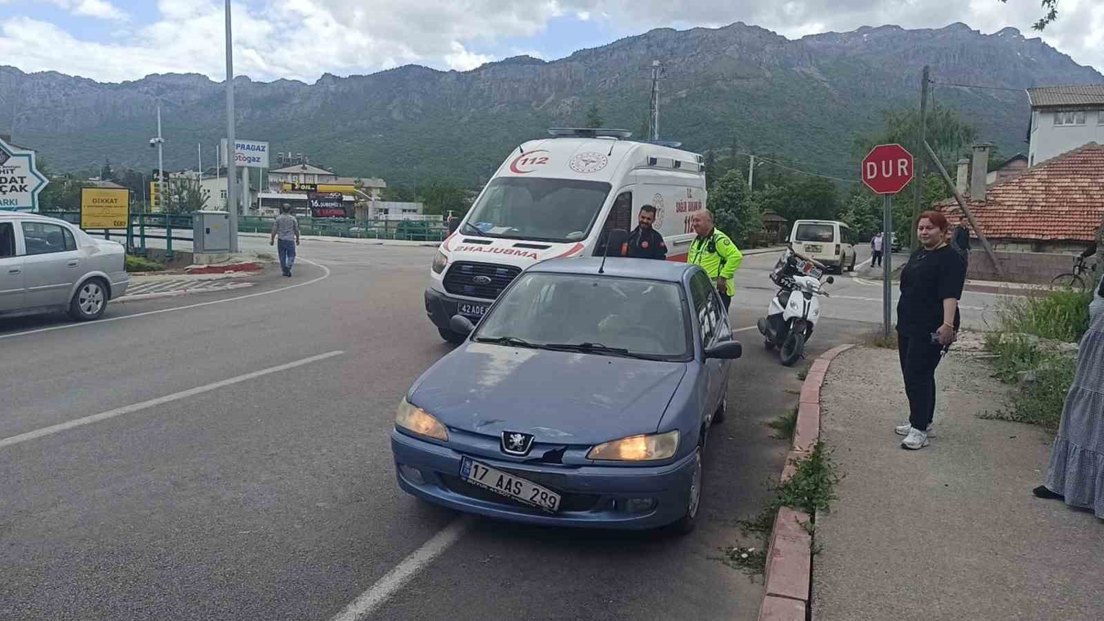 Konya’da otomobil ile motosiklet çarpıştı: 1 yaralı