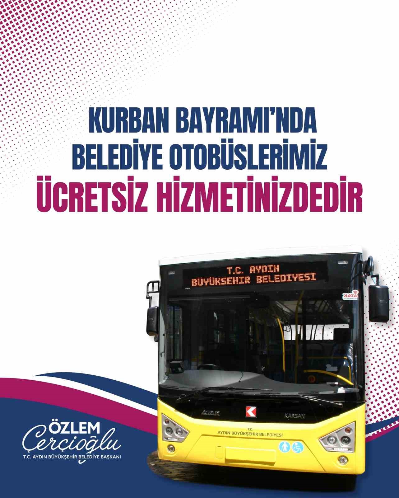 Başkan &Ccedil;er&ccedil;ioğlu: "Belediye otob&uuml;slerimiz &uuml;cretsiz hizmet verecek"
