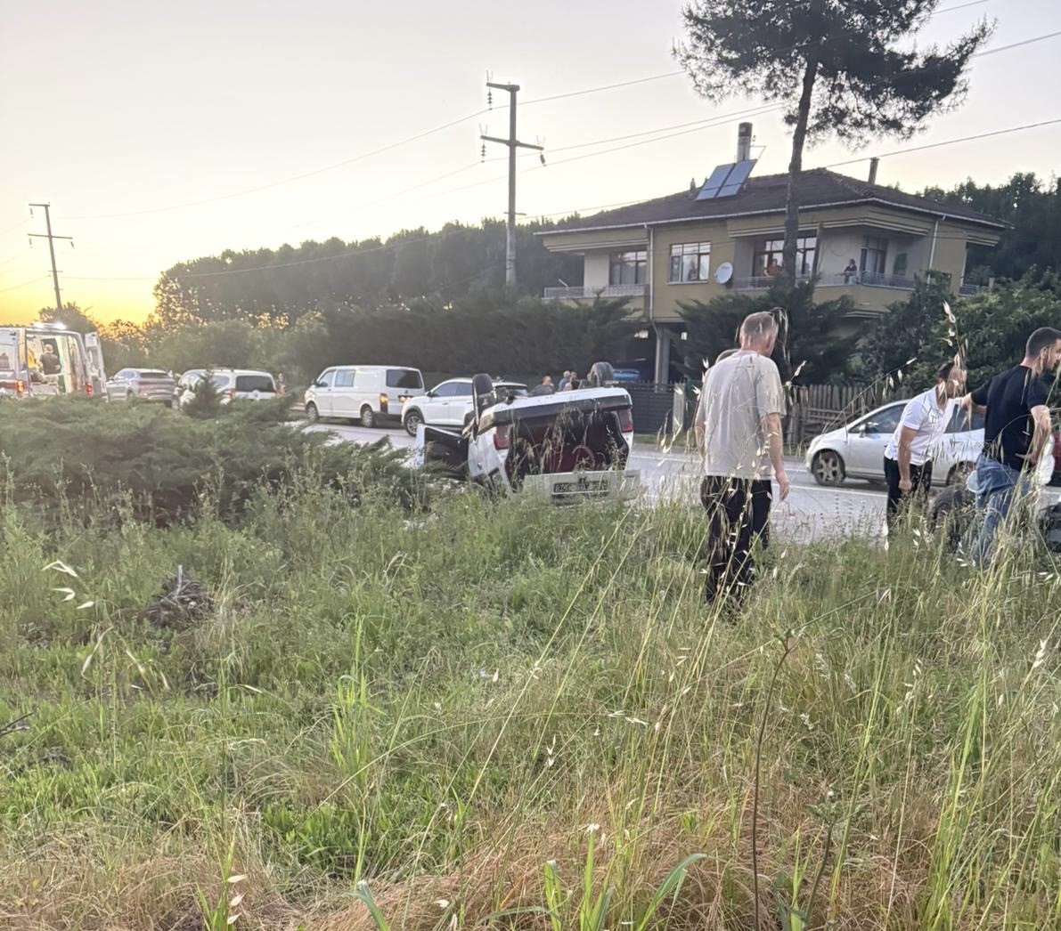 Samsun’da otomobil takla attı: 6 yaralı