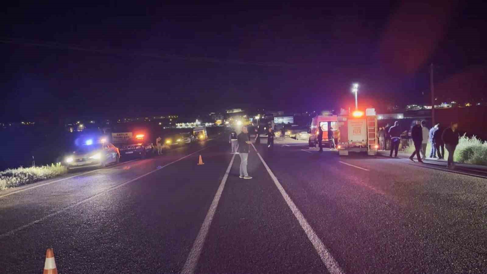 Domuza çarpan otomobil şarampole uçtu: 5 yaralı