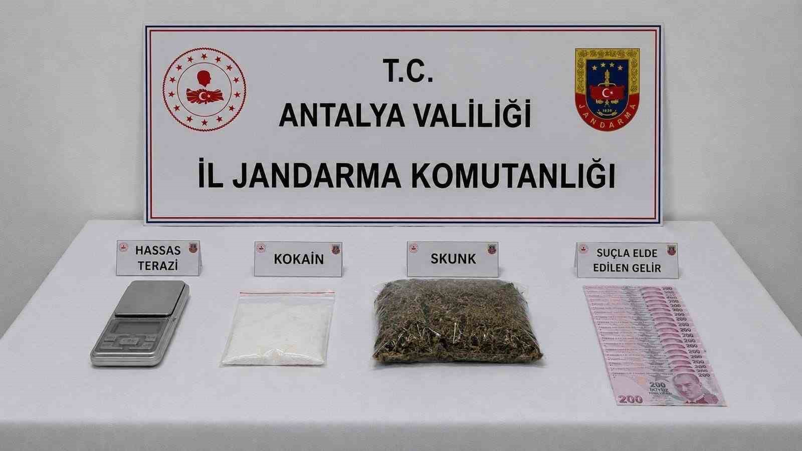 Antalya’da uyuşturucu operasyonunda 1 şüpheliye işlem