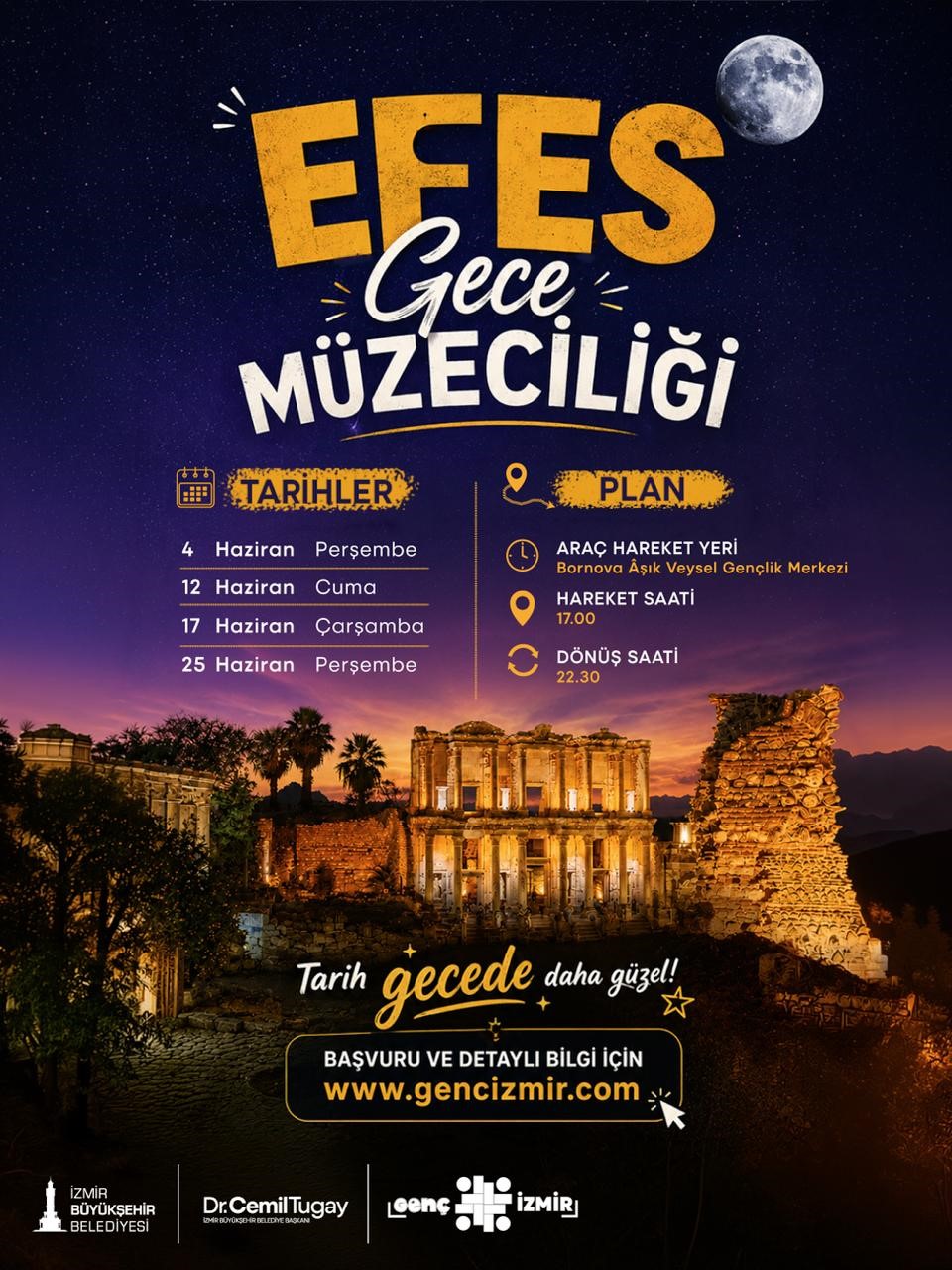 Efes&rsquo;te gece m&uuml;zeciliği gen&ccedil;lerle buluşuyor

