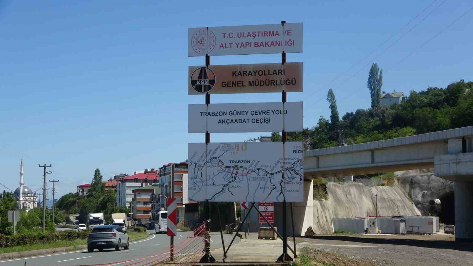 Trabzon’un 30 yıllık hayali olan Güney Çevre Yolu Projesi’nde çalışmalar sürüyor