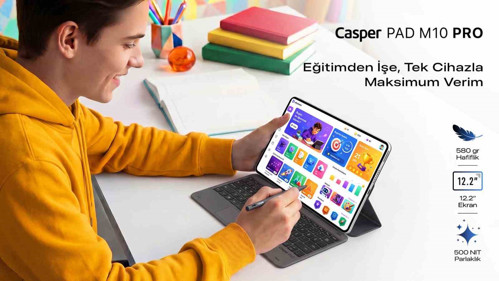 Ders notundan ödeve tek cihaz: Casper PAD M10 Pro