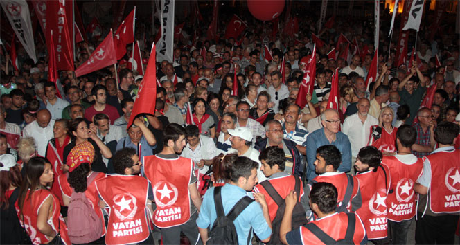 Erdoğan’ın ardından Vatan Partisi de mitingini yaptı