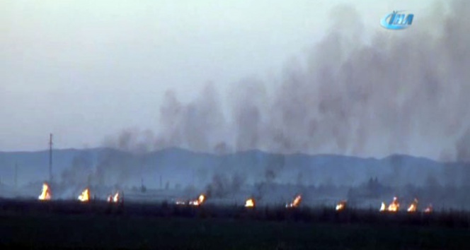 Tel Abyad ve Akçakaleden dumanlar yükseliyor