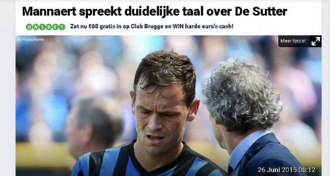 Bursaspor’a Tom De Sutter tepkisi