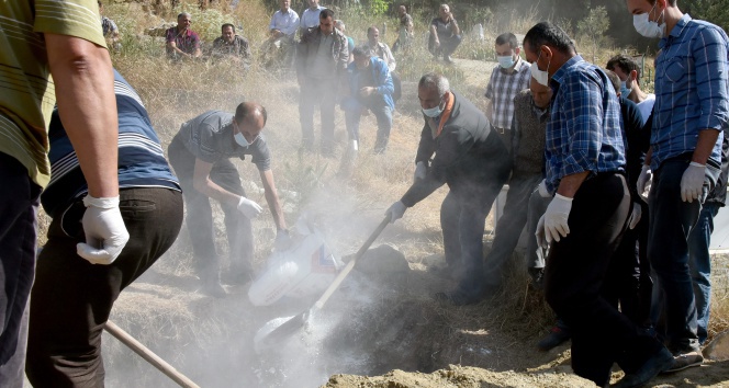 Keneden ölen kılıç, toprağa verildi