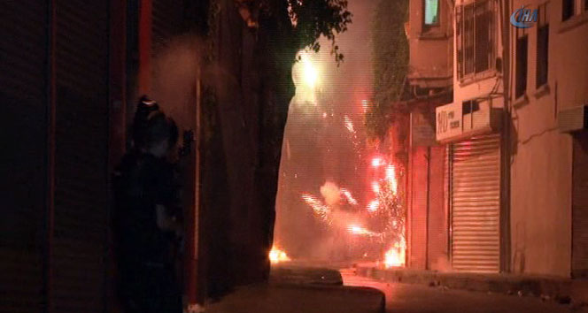 Dolapdere’deki korsan gösteriye polis müdahalesi