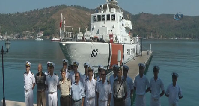 Sahil güvenlik botu Fethiye&#039;yi son kez selamladı