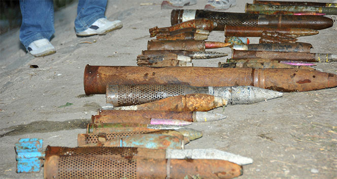 Kızılırmak&#039;tan 130 adet çeşitli tipte eğitim bombası çıktı