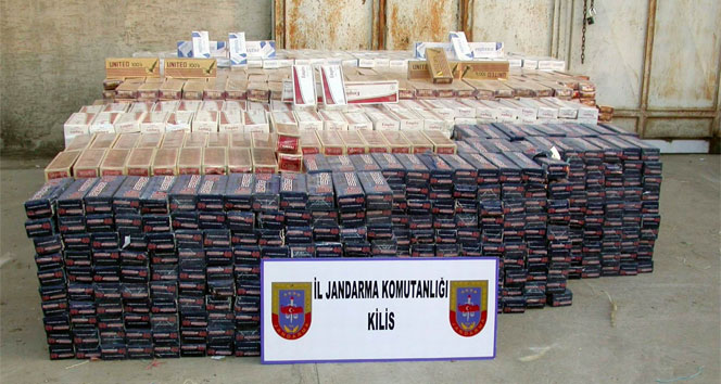Kilis'te 52 bin paket kaçak sigara ele geçirildi