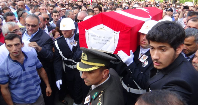 Şehit polis tekbirlerle uğurlandı