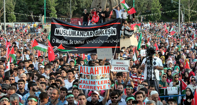 Konya’da İsrail’e tepki mitingi