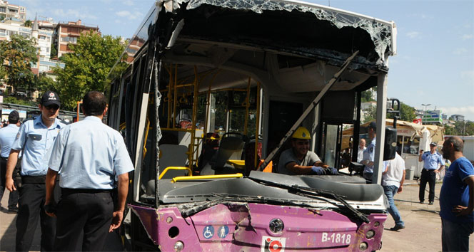 Kabataş’taki otobüs faciası kamerada