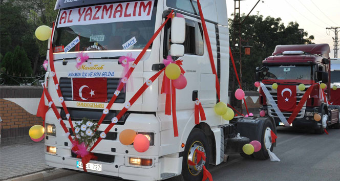 TIR'dan gelin arabası