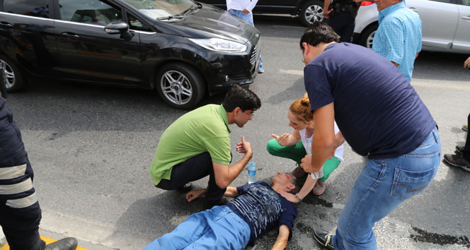 Taksim’de trafik kazası: 1 yaralı