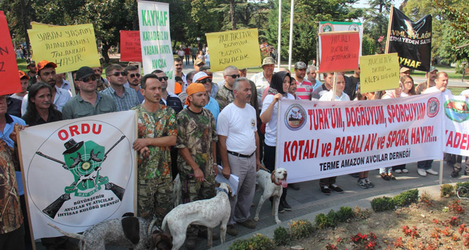 Avcılardan paralı avlanmaya tepki eylemi