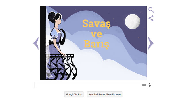 Google’dan Tolstoy'a özel doodle