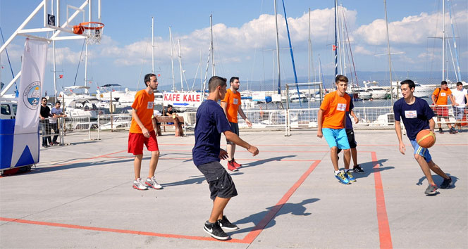 Mudanya’da sokak basketbolu heyecanı