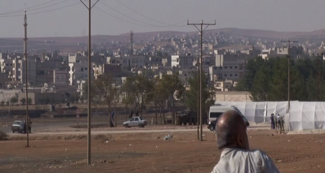 Gazetecilerin çekim yaptığı alana havan topu mermisi düştü